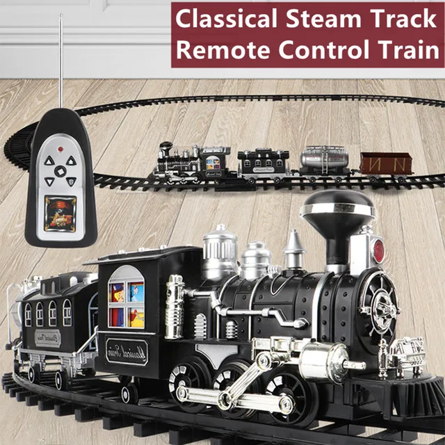 206CM Super Track Remote Control Train Add Water Smoke Light Music Puzzle Teaching Parent-Child Interaction DIY Assembly RC Toy 3