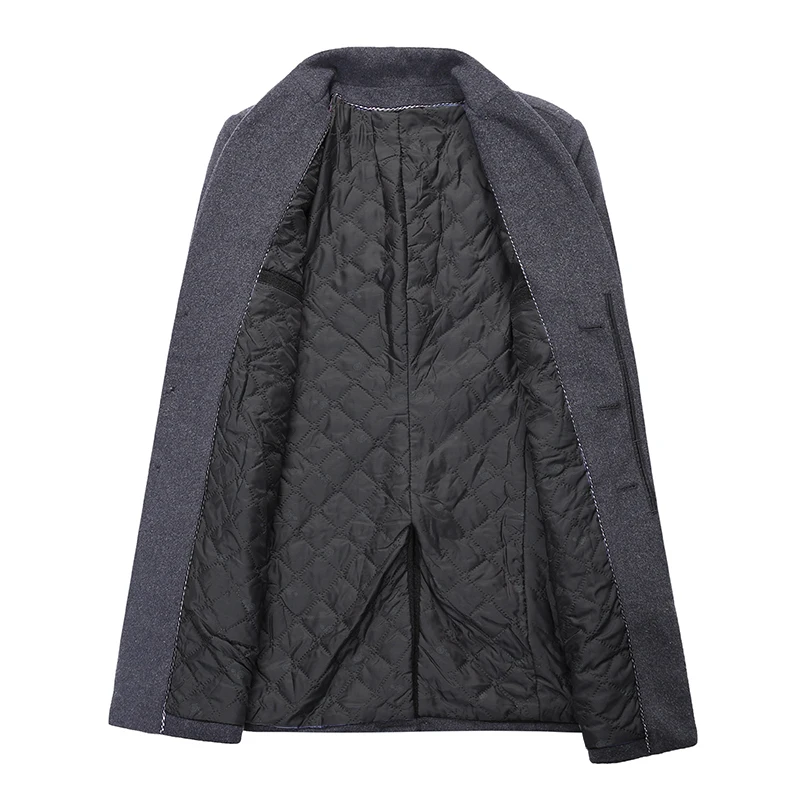 Новинка зимы Casaco Masculino средней длинный плащ Abrigo Hombre Manteau Homme ветровка для бизнес на каждый день Slim Fit Шерстяное пальто