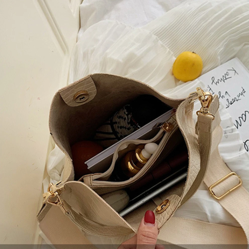  Women Alligator Pattern Over the Shoulder Bag Big capacity Capacious Bag Retro Elegant Shopping Bag - 4000270090164