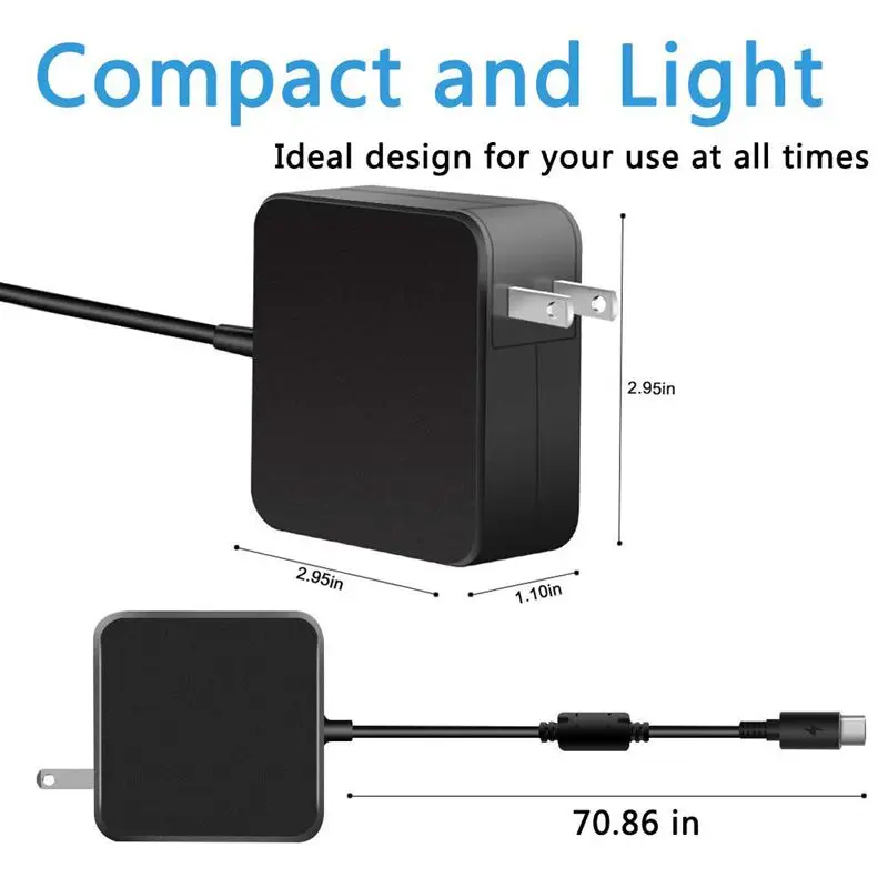 ABKT-65W USB-C адаптер питания зарядное устройство, тип-c настенный адаптер питания быстрая зарядка(PD) совместимый для нового MacBook, MacBook Pr
