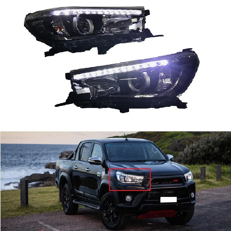 Передний Автомобильный светодиодный головной светильник подходит для HILUX REVO 2015