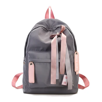 

Fashion Women Backpack Waterproof Nylon Shoulder Bag Student Travel Knapsacks Large Capacity Bowknot Backpacks