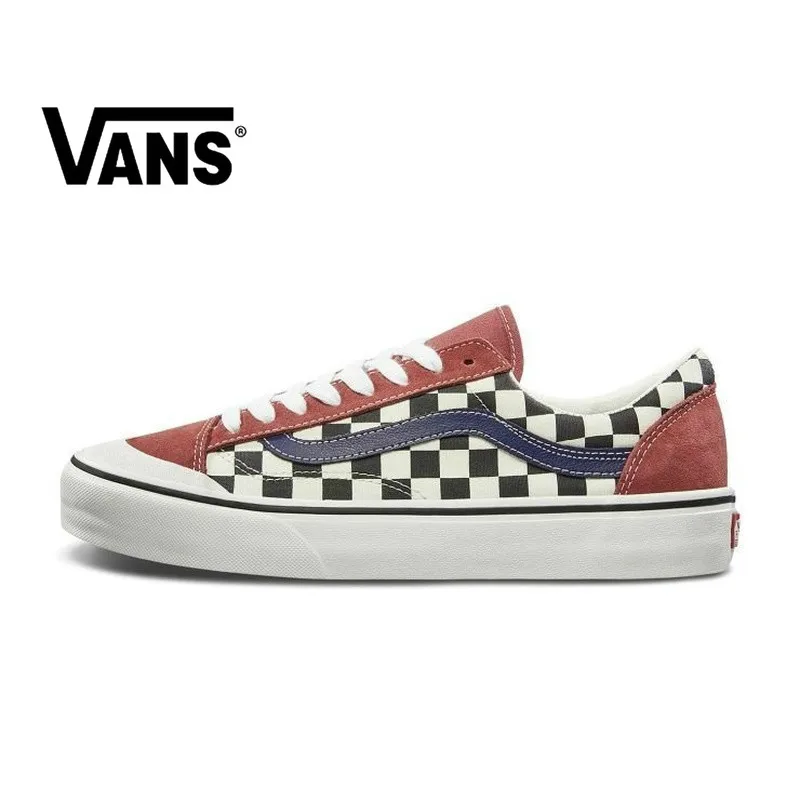 

Original Vans STYLE 36 SF Men's and Women's Skateboarding Shoes Red Outdoor Street Style Low Canvas Lattice Light VN0A3MVLVS9