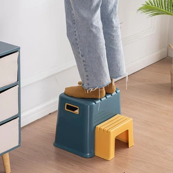 

Multi Purpose Can Be Combined Plastic Stool Non-slip Bench Home Outdoor Kids Footstool Small Platform for Adult Children Stool