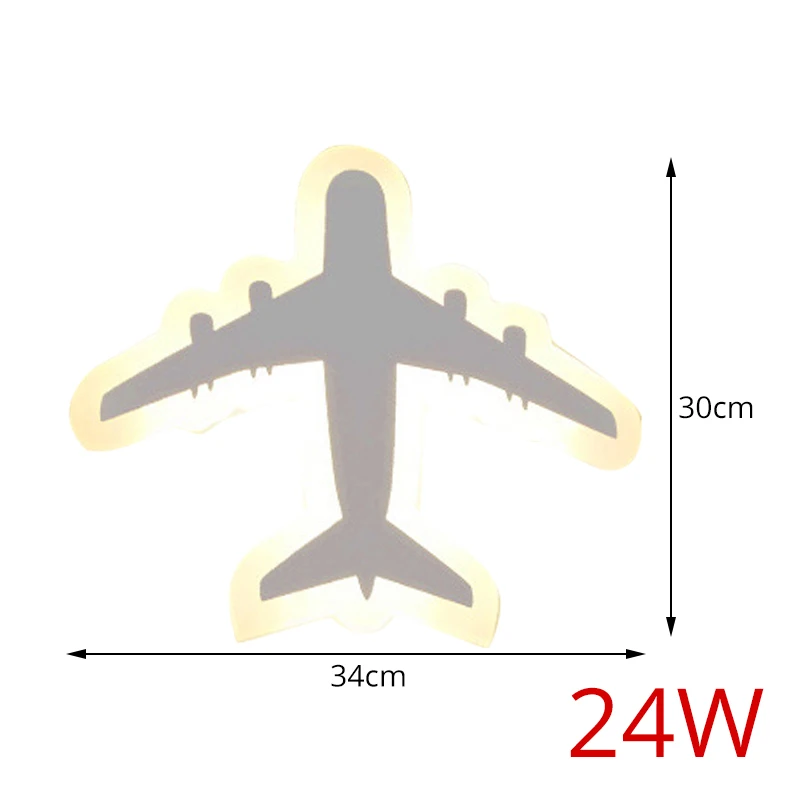 LEDIARY дома Декор в гостиную Настенные светильники 110 V-220 V Детские комплекты одежды с изображением самолета Луна с принтом «якорь для мальчиков Детская комната прикроватные светильники бра 3000K - Цвет абажура: Air plane