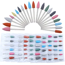 6 шт./компл. сверло для ногтей для маникюра кремниевые фрезы электрическая машинка для обработки ногтей аксессуары Гель-лак для удаления пилка для ногтей