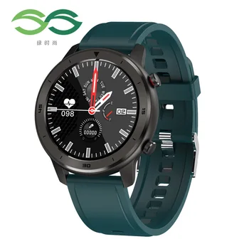 

Green smart watch real full round screen pressure