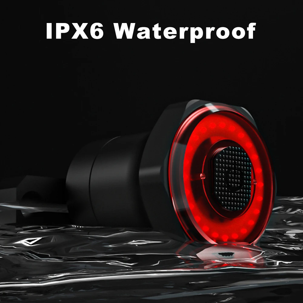 MEROCA Rear Light Bicycle Smart Sensor Brake Tail Light Rechargeable Lamp Taillight MTB Bicycle lantern Cycling Bike Accessories