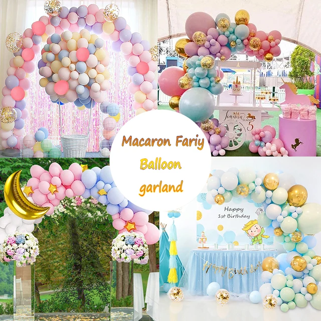 Pastel Balloon Garland Kit Rainbow Balloon Arch Macaron Candy Colored Latex  Balloons for Wedding Engagement Birthday Party Baby Shower Decorations