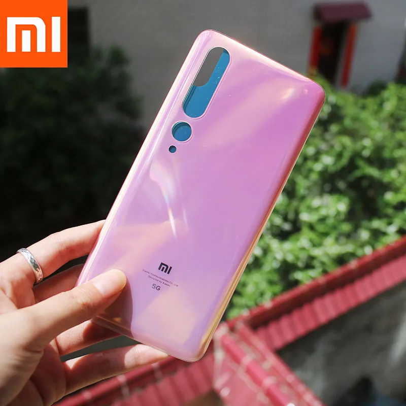 Xiaomi Mi 10 защитное покрытие для задней крышки батарейного стеклянная панель служит