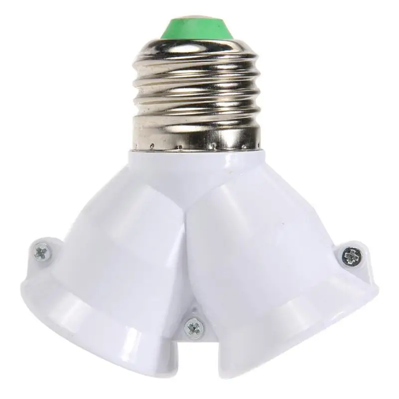 

2 in 1 Y Shape light Bulb E27 lamp Base Fireproof Material Holder Converter Socket 2E27 Splitter Adapter Light Bulb Base Holder