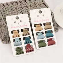 

6pcs Frosted Hair Clip Mini Plastic Claw With Bangs Back Of The Head Exquisite Small Clip Women Girls Headdress Hairpin 2021 New