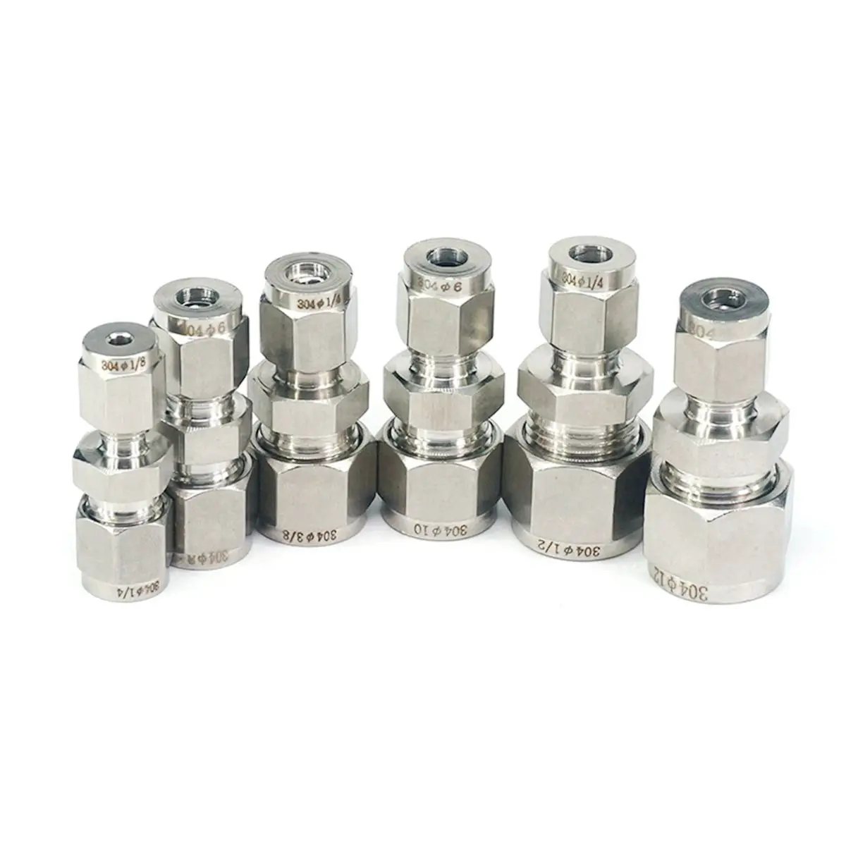 

Fit Tube O/D 3-16mm 1/8" 1/4" 3/8" 1/2" 304 Stainless Steel Reducer Sleeve Ferrule Pneumatic Air Connector Adapter