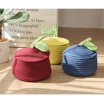 

Office Desktop Key Debris Storage Basket Makeup Organizer Makeup Storage Box Cotton Sewing Kit Snack Needlework Basket Debris