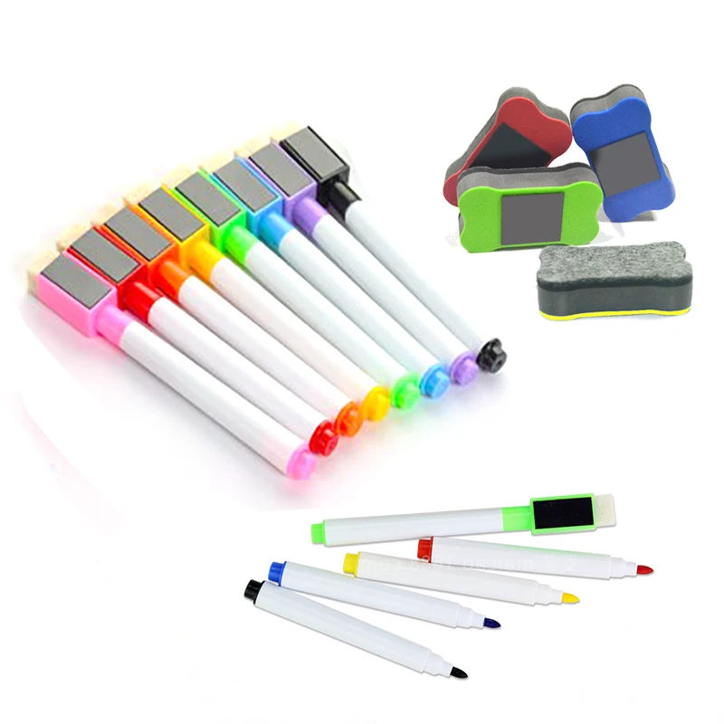 8colors Erasable Colorful black School Whiteboard Pen Dry White Board