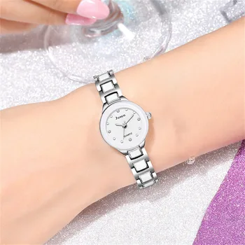 

Reloj Mujer Small Watches For Women Newv Fashion Stainless Steel Band Wrist Watch Crystal Luxury Ladies Clock Watch Reloj Hombre