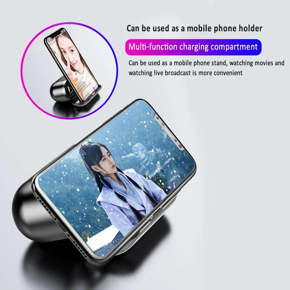 TWS Наушники Mini Smart Touch с поддержкой Bluetooth 5 0 и зарядным футляром на 2000 мА ·