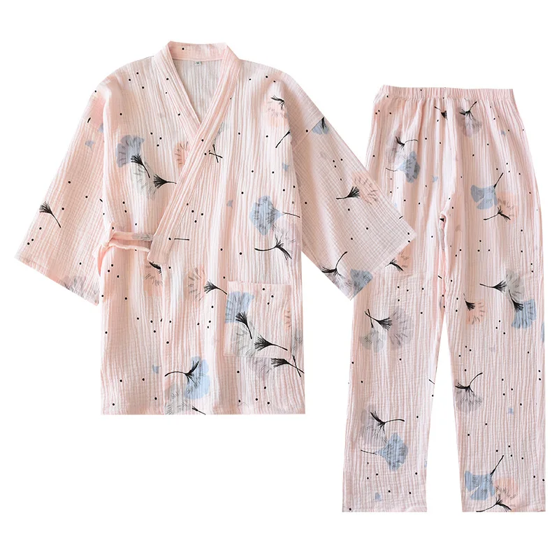 Women Pajmas Fresh Cotton Sleepwear Sets Print Pattern Long Sleeve Shirt+trousers Soft Set Nightie Home Clothes | Женская одежда