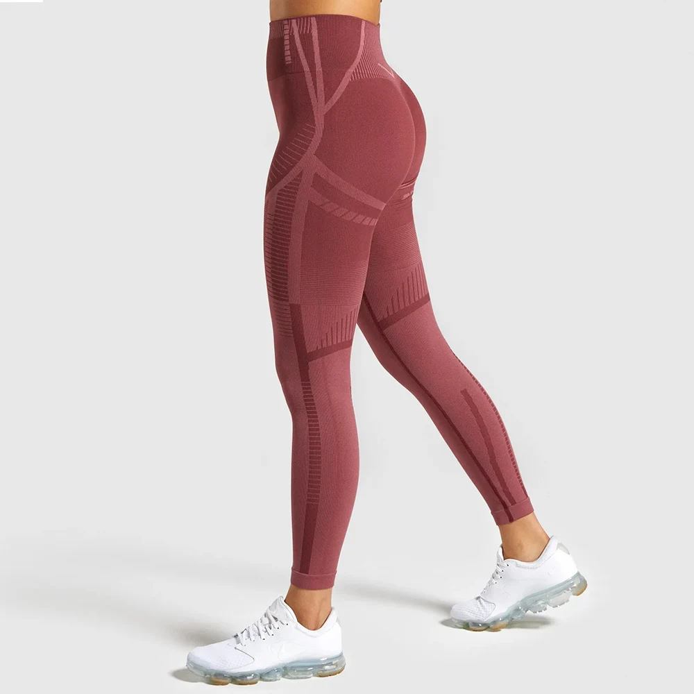 2020 Stretchy Gym Tights Geo Seamless 