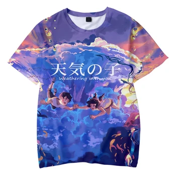 

Weathering with you new Kids t shirt Hot short-sleeved Casual Bottoming Leisure t shirt Novelty Top Luxury Harajuku
