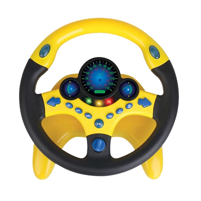 Simulation Steering Wheel with Light Baby Musical Developing Educational Toys Electronic Vocal Toys for Children Birthday Gifts 2