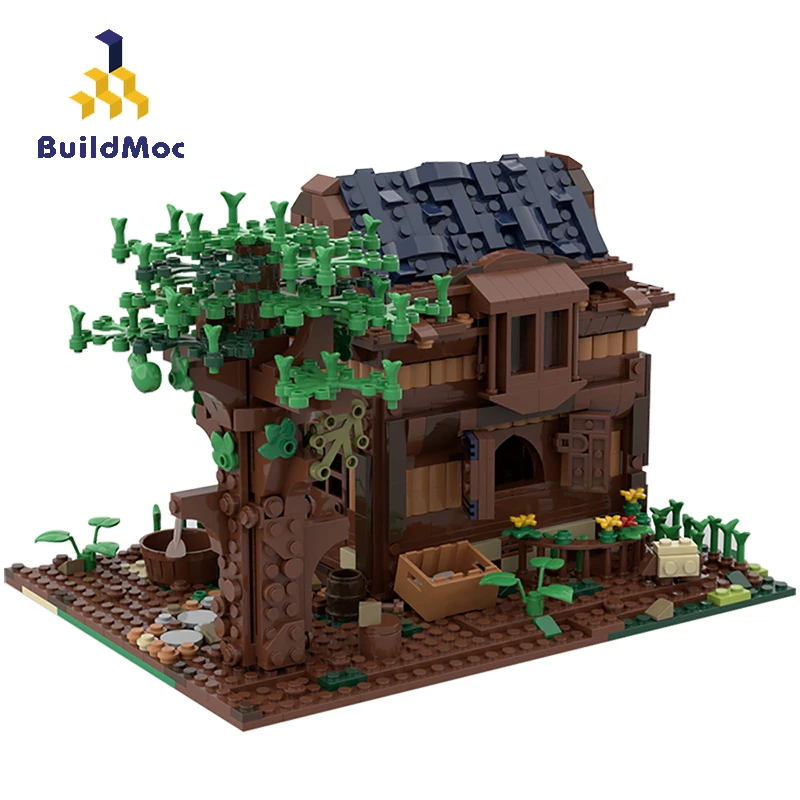 brug Klagen huisvrouw Buildmoc Architectuur Moc Expert Tree House Modulaire Middeleeuwse Boomhut  Bouwstenen Bricks Architectuur Speelgoed Voor Kids|Blokken| - AliExpress