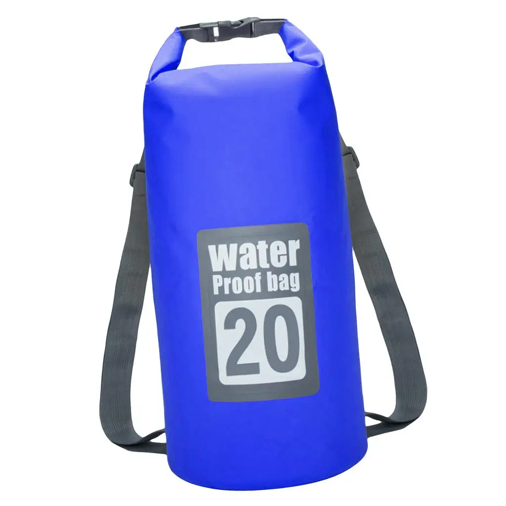  5/10/15/20/30L Swimming Bags Waterproof Dry Bag Backpack Camping Kayak Roll Top Sack Shoulder Pack for Boating Surfing 