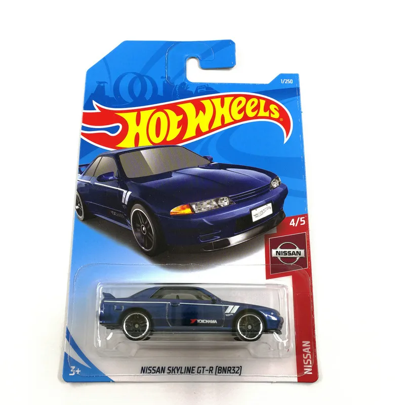 Hot Wheels 1: 64 Автомобиль NISSAN SKYLINE GTR(NISSAN 180SX Тип X)(NISSAN FAIRLADY Z) Коллекционное издание металлическая литая модель автомобилей - Цвет: 2019-1(blue)