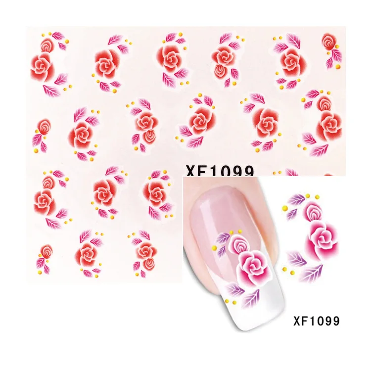 1 шт. Белые Розовые цветы наклейки для ногтей Блестящий порошок блеск для ногтей горячая Распродажа пыль хром порошок для ногтей художественные украшения - Цвет: 15