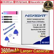 HSABAT 0 цикл 3600mAh BLP581 Аккумулятор для OPPO N3 Dual SIM N3S N3T N5206 N5207 N5209