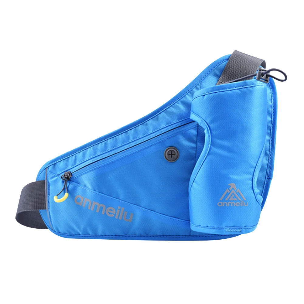 

Unisex Waist Bag Cycling Water Bottle Holder With Reflective Strip Hiking Jogging Belt Outdoor Sports Adjustable Buckle Pouch