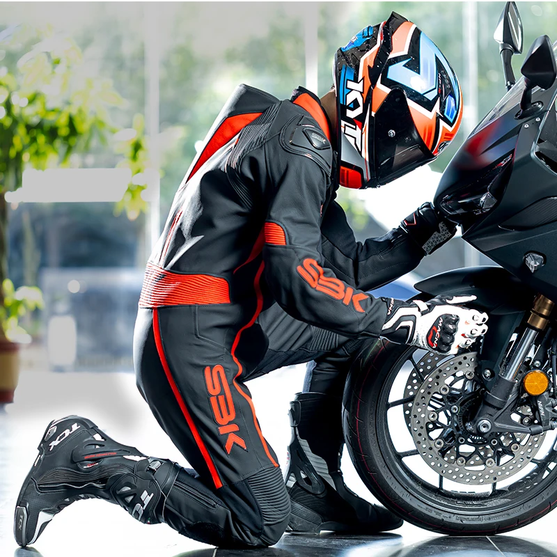 HEROBIKER Motorcycle Siamese Jersey Locomotive Men Leather Racing Suit Professional Training Elasticity Competition | Автомобили и