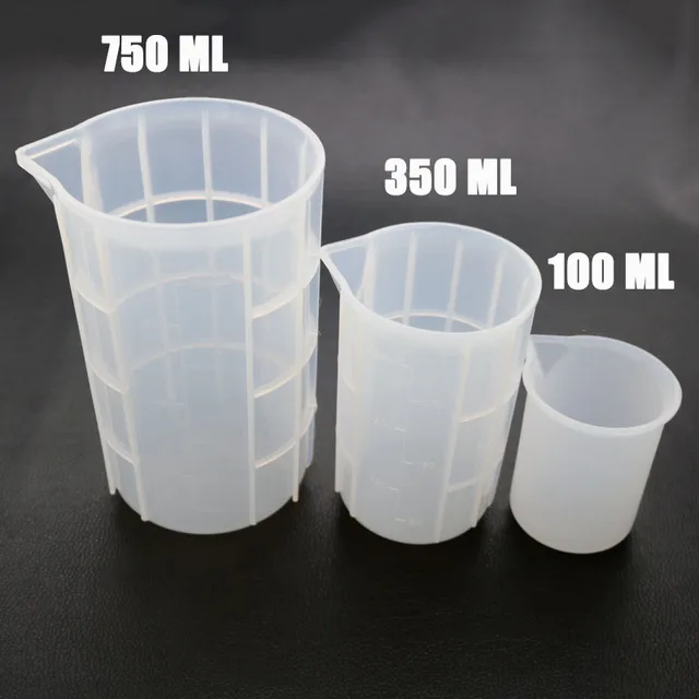 750ML/350ML/100ML Silicone Measuring Cup For Epoxy Resin Mix