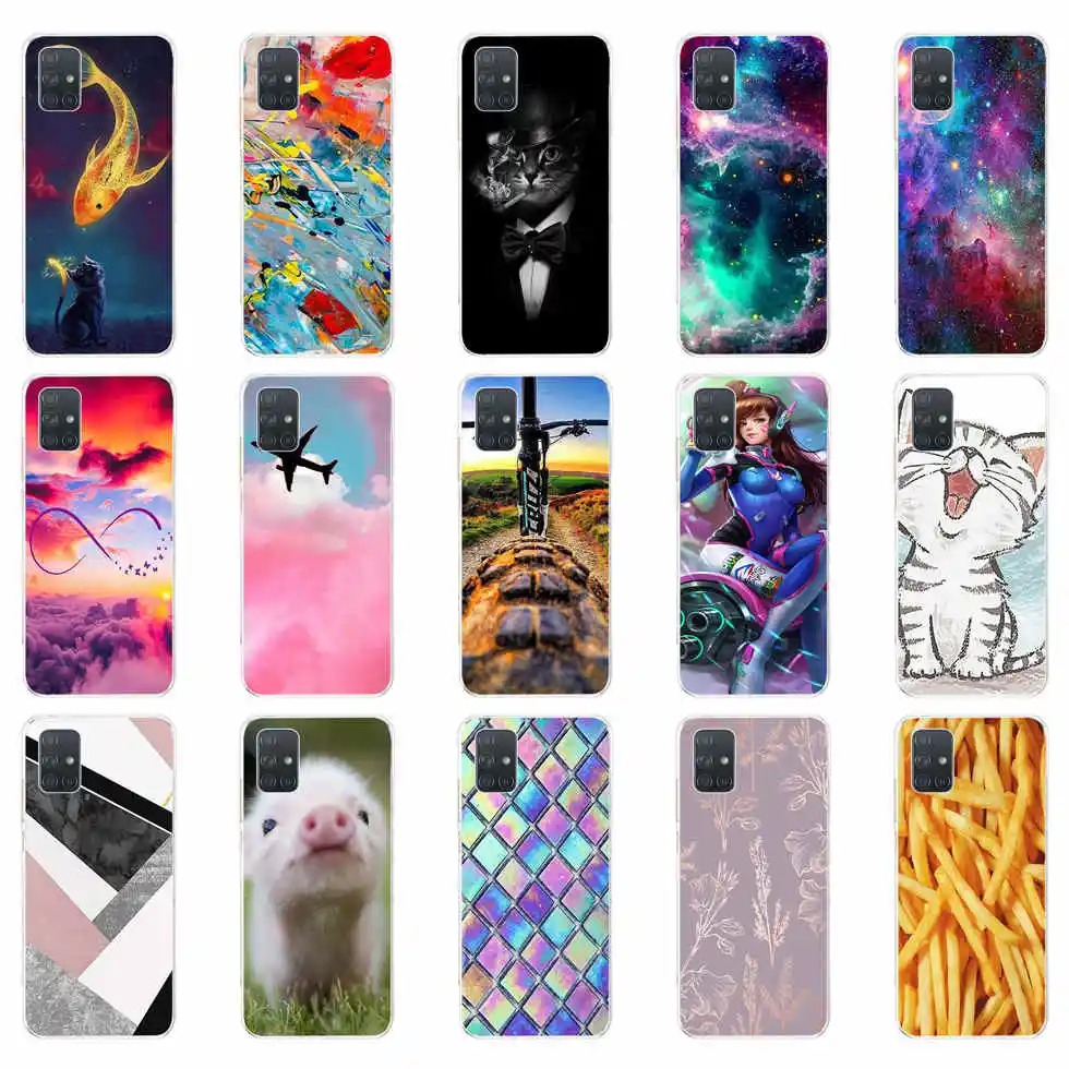 Custodia Per Samsung Galaxy A71 Custodia Morbida In Silicone Ptu Cover Posteriore Per Samsung Galaxy A71 A7 1 A 71 A715F Custodia Per Telefono Funda C