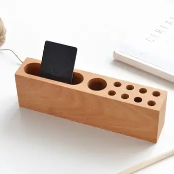 

Office Supplies Desktop Storage Box Stationery Solid Wood Pen Holders