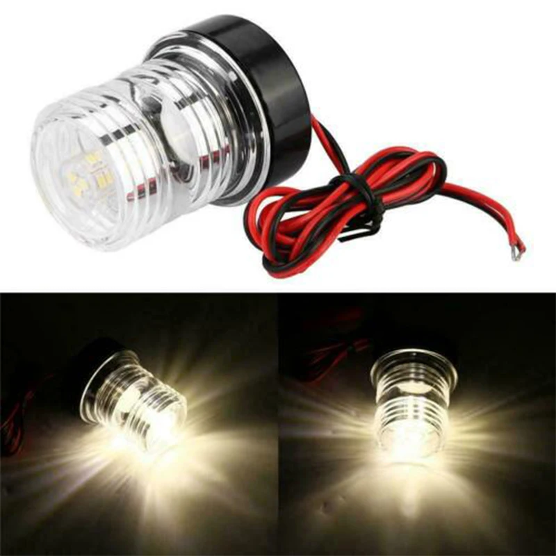 

360 Degree Marine Boat Navigation Anchor Light Super Bright 12V All Round Boat Light White Lamp Waterproof LED Anchor Lighting