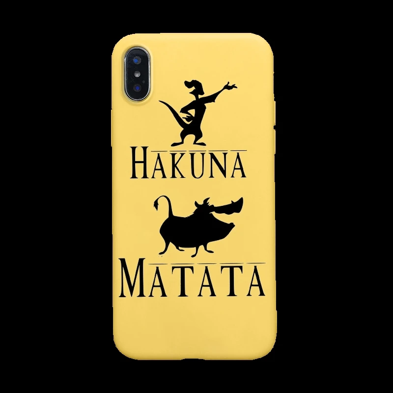 Золотой KETAOTAO Hakuna Matata Король Лев чехол для телефона s для iPhone 4S SE 5C 5S 6S 7 8 Plus X XS для samsung чехол из мягкого ТПУ резины силикона - Цвет: Золотой