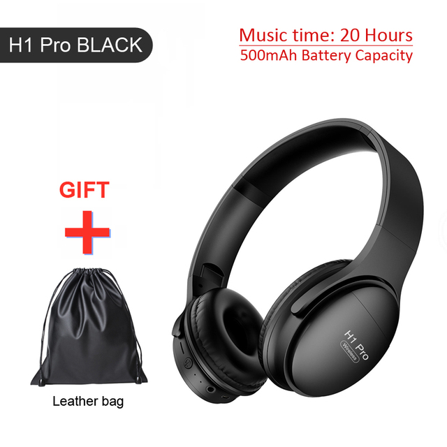 Pro Bluetooth-Compatible Headphones Wireless Eearphone with Mic Hands-free HIFI Stereo BT5.0 Over-Ear Headset support TF Card