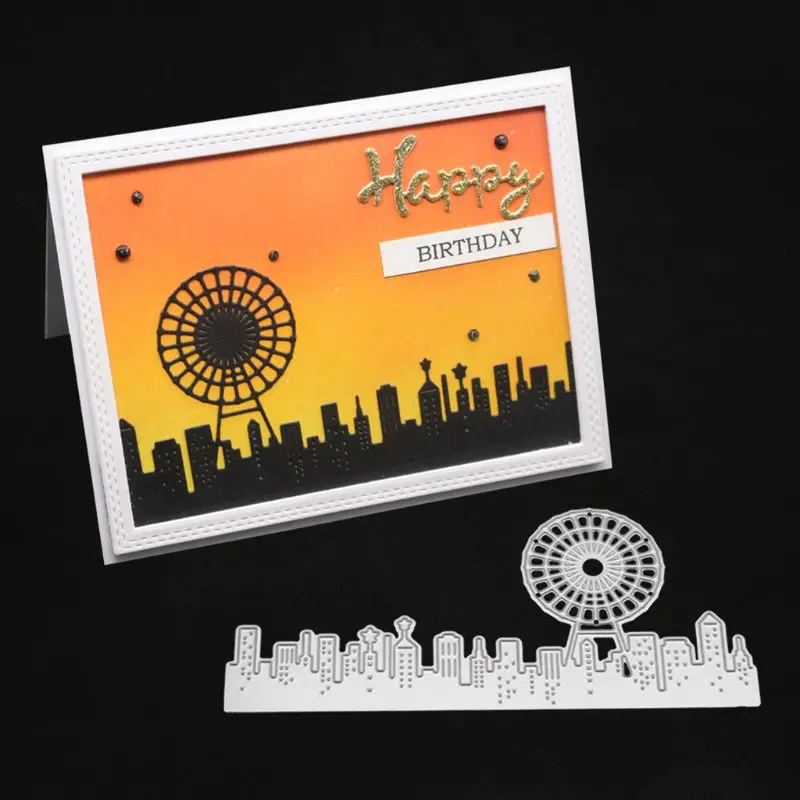 

1Set Ferris Wheel Metal Cutting Dies Stencil DIY Scrapbooking Album Stamp Paper Card Embossing Craft Decor