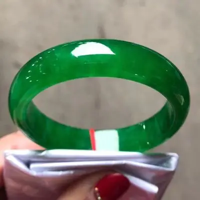 Bangle Bracelet Send Certificate Burma Jadeite Bangle Women Genuine Natural Burmese Emerald Real Jade Stone Girlfriend Mom Gift
