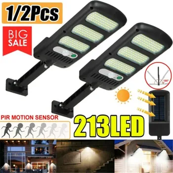 

213LED Solar Street Wall Light PIR Motion Sensor Dimmable Lamp Outdoor Garden