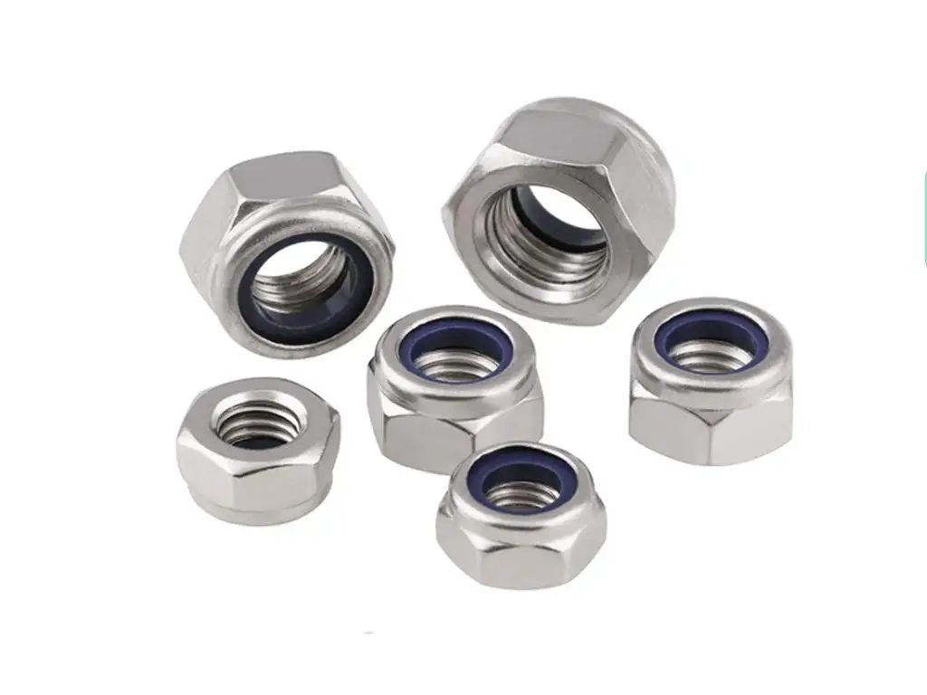 

304 Stainless Steel Lock Nut Assortment, M3 M4 M5 M6 M8 M10 M12 Nylon Insert Locknut 100pcs (M3)