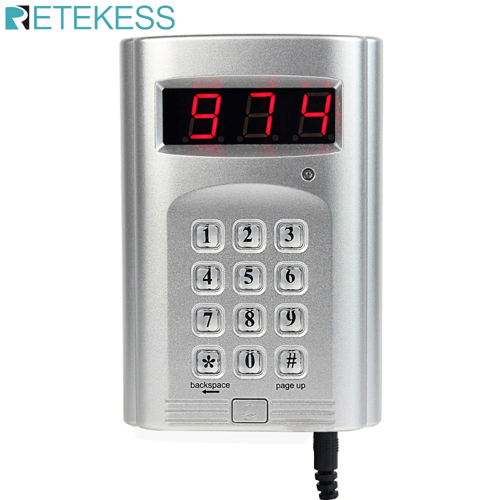 Беспроводная клавиатура Retekess 999 каналов кнопка вызова передатчик для