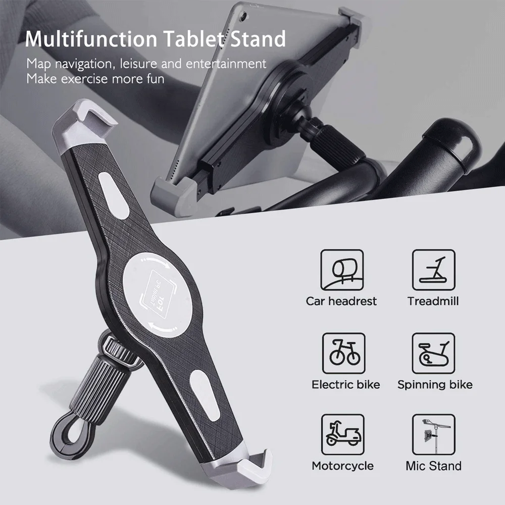 Flexible Tablet-Laufband-Ständerhalterung, In-Door-Spinning-Fahrrad mit Lenkerhalter für iPad 9,5–14,5 Zoll Tablet-PC-Halterung – Detail 5