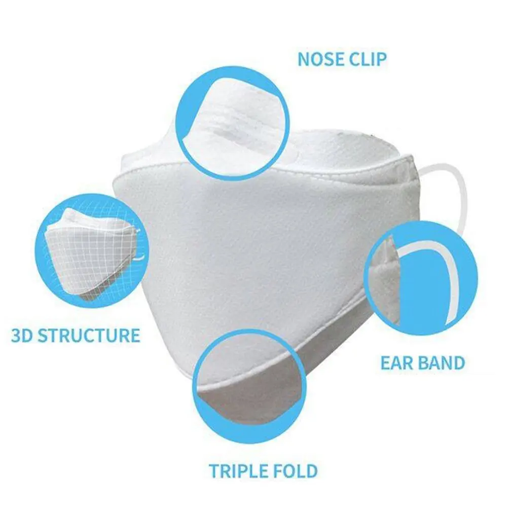 

In stock!50pcs Children Masks Non-woven Breathable Anti Dust Mouth Nose Covers Protection Non-disposable Mask Hot