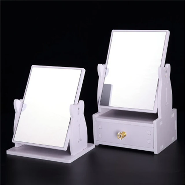 $US $4.64  Simple Bedroom Desktop Storage Mirror with Drawer Makeup Nail European Princess Beauty Vani
