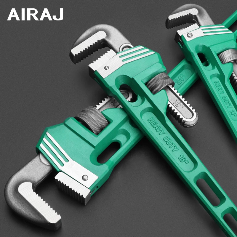AIRAJ 8/10/12 Inch Pipe Wrench Industrial Heavy Duty Pipe Pliers Adjustable Anti-Corrosion Rust and Plumbing Wrench Repair Tools