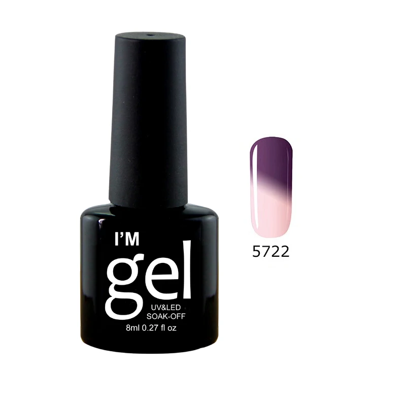 Ультрафиолетовый термо-Гель-лак для ногтей, меняющий температуру, полигель-лак, стойкий Светодиодный УФ-гель, маникюрный лак для ногтей - Цвет: 5722