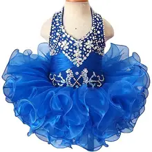 Новое платье для первого причастия, майка, обшитая бисером для маленьких девочек, маскарадные платья-пачки для дня рождения