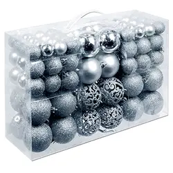 ASDS/100 шт./кор. елочный шар, набор в коробке Доступны Легкий праздник орнаменты для рождественой елки украшения серебро